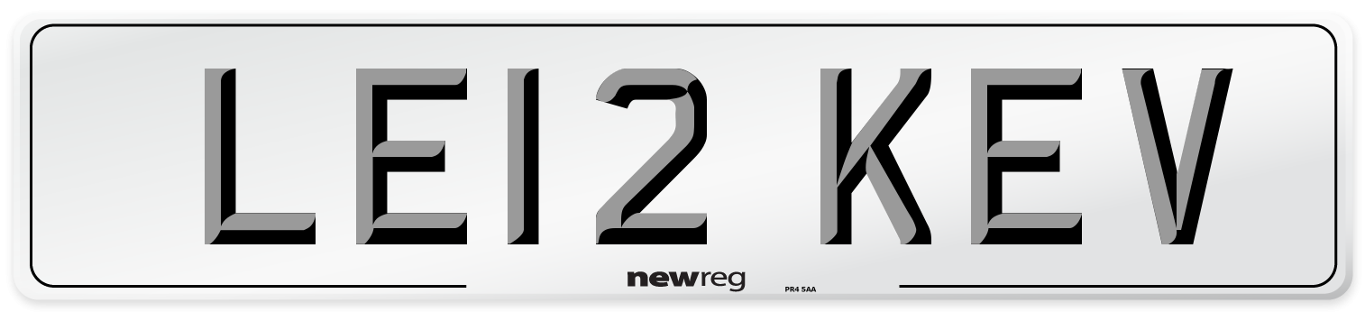 LE12 KEV Number Plate from New Reg